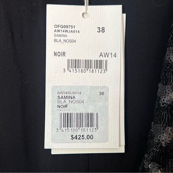 Comptoir Des Contonniers Black Sequin Open Front  Jacket Blazer - Picture 5 of 7